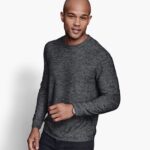 Apparel Black XB6RX692 Johnston & Murphy Men Melange Pullover