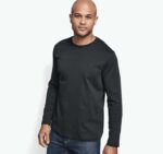 Apparel Black XB6RX720 Johnston & Murphy Men Essential Long-Sleeve Tee - Image 2