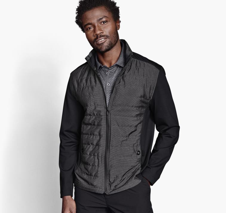Apparel Black XB6RX816 Johnston & Murphy Men XC4 Performance Front-Quilted Jacket - Image 2