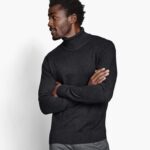 Apparel Black XB6RX820 Johnston & Murphy Unisex Turtleneck Sweater