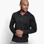Apparel Black XB6RX829 Johnston & Murphy Unisex Polo Sweater
