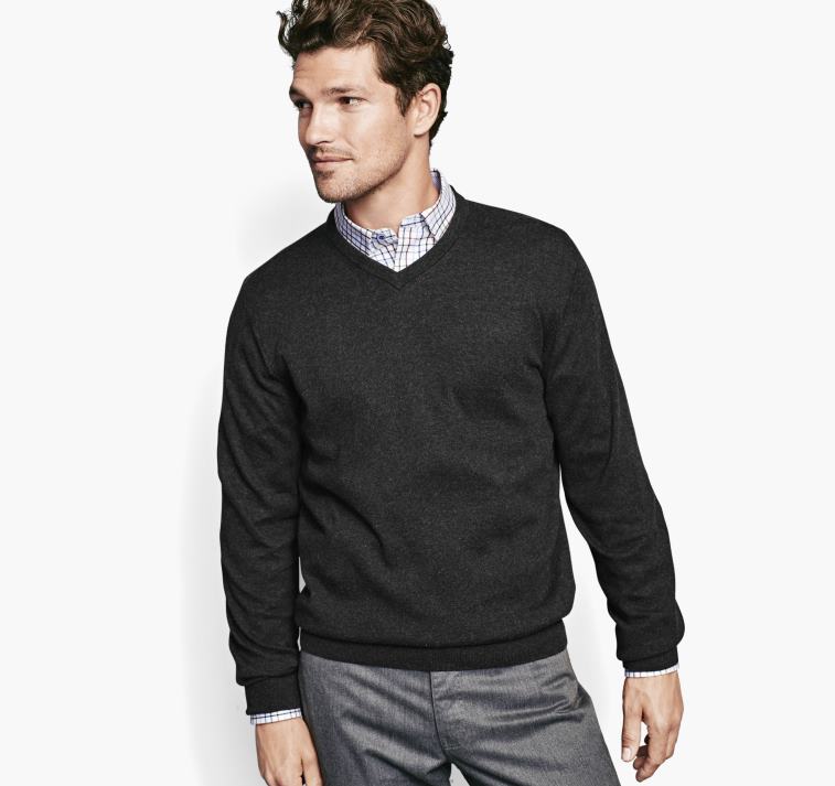 apparel_black_xb6rx865_johnston_murphy_unisex_v_neck_sweater.jpg Apparel Black XB6RX865 Johnston & Murphy Unisex V-Neck Sweater - Image 1
