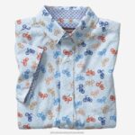 Apparel Blue Bicycle XB6RX1411 Johnston & Murphy Boy Boys Short-Sleeve Printed Shirt