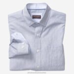 Apparel Blue Dash Grid XB6RX486 Johnston & Murphy Men Long-Sleeve Dress Shirt