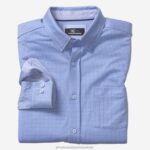 Apparel Blue Diamond Dot XB6RX586 Johnston & Murphy Men XC Flex Stretch Long-Sleeve Shirt