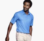 Apparel Blue Honeycomb XB6RX570 Johnston & Murphy Men XC4 Print Performance Polo