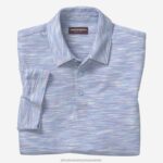 Apparel Blue/Lavender XB6RX392 Johnston & Murphy Men Space-Dyed Polo