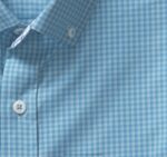 Apparel Blue/Light Blue Gingham XB6RX581 Johnston & Murphy Men XC4 Long-Sleeve Stretch-Woven Shirt - Image 2