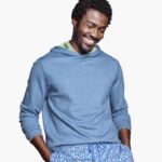 Apparel Blue/Lime XB6RX684 Johnston & Murphy Men Reversible Knit Hoodie