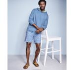 Apparel Blue/Lime XB6RX684 Johnston & Murphy Men Reversible Knit Hoodie - Image 3