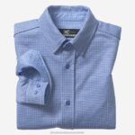 Apparel Blue Micro Grid XB6RX1390 Johnston & Murphy Boy Boys XC Flex Stretch Long-Sleeve Shirt