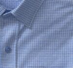 Apparel Blue Micro Grid XB6RX687 Johnston & Murphy Men XC Flex Stretch Long-Sleeve Shirt - Image 2