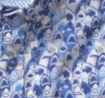 Apparel Blue Mouth Shark XB6RX409 Johnston & Murphy Men Printed Cotton Short-Sleeve Shirt - Image 2