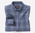 Apparel Blue Multi Grid XB6RX792 Johnston & Murphy Men Heathered Woven Shirts