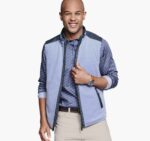Apparel Blue/Navy XB6RX804 Johnston & Murphy Men Reversible Vest - Image 2