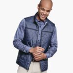Apparel Blue/Navy XB6RX804 Johnston & Murphy Men Reversible Vest