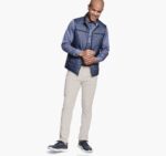 Apparel Blue/Navy XB6RX804 Johnston & Murphy Men Reversible Vest - Image 3