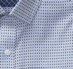 Apparel Blue Outlined Squares XB6RX785 Johnston & Murphy Men Long-Sleeve Dress Shirt - Image 2