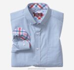 Apparel Blue/Pink Gingham XB6RX629 Johnston & Murphy Men XC4 Long-Sleeve Stretch-Woven Shirt