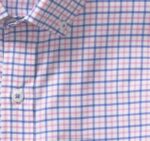 Apparel Blue/Pink Tattersall Check XB6RX580 Johnston & Murphy Men XC4 Long-Sleeve Stretch-Woven Shirt - Image 2