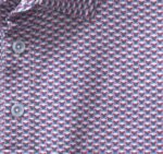 Apparel Blue/Red Four Points XB6RX554 Johnston & Murphy Men XC4 Print Performance Polo - Image 2