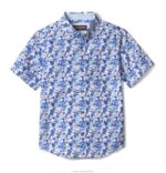 Apparel Blue Shark Mouth XB6RX1422 Johnston & Murphy Boy Boys Short-Sleeve Printed Shirt - Image 3