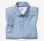 Apparel Blue Shark Print XB6RX666 Johnston & Murphy Men XC4 Performance Polo - Image 4