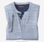 Apparel Blue Slub XB6RX537 Johnston & Murphy Men Short-Sleeve Henley