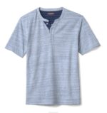Apparel Blue Slub XB6RX537 Johnston & Murphy Men Short-Sleeve Henley - Image 3