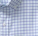 Apparel Blue Tattersall Check XB6RX523 Johnston & Murphy Men XC4 Long-Sleeve Stretch-Woven Shirt - Image 2