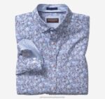 Apparel Blue Waves XB6RX643 Johnston & Murphy Men Printed Cotton Shirt