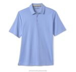 Apparel Blue XB6RX463 Johnston & Murphy Men Liquid Cotton Polo - Image 2