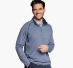 Apparel Blue XB6RX541 Johnston & Murphy Men XC4 Raglan Quarter-Zip