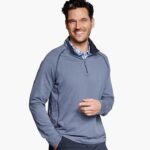 Apparel Blue XB6RX541 Johnston & Murphy Men XC4 Raglan Quarter-Zip