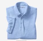 Apparel Blue XB6RX670 Johnston & Murphy Men Pima Cotton-Blend Terry Polo