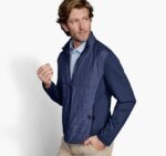 Apparel Blue XB6RX815 Johnston & Murphy Men XC4 Performance Front-Quilted Jacket - Image 2