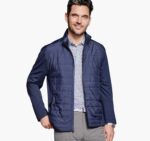 Apparel Blue XB6RX815 Johnston & Murphy Men XC4 Performance Front-Quilted Jacket
