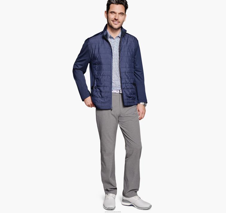 Apparel Blue XB6RX815 Johnston & Murphy Men XC4 Performance Front-Quilted Jacket - Image 3