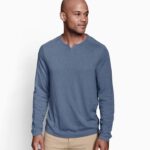Apparel Blue XB6RX871 Johnston & Murphy Men Split-Neck Pullover
