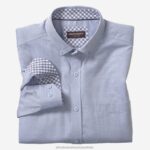 Apparel Blue XB6RX886 Johnston & Murphy Men Recycled Long-Sleeve Shirt