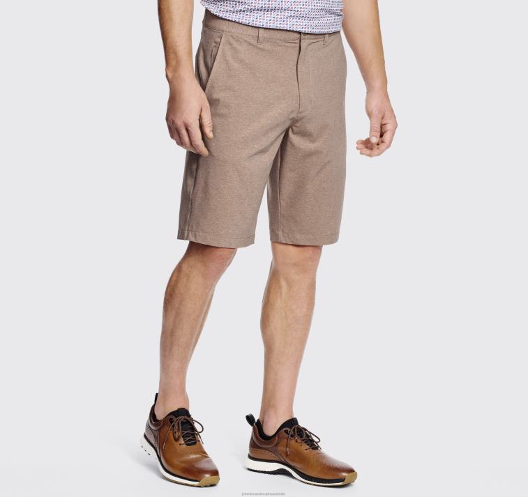 Apparel British Khaki Heather XB6RX594 Johnston & Murphy Men XC4 Performance Shorts - Image 4
