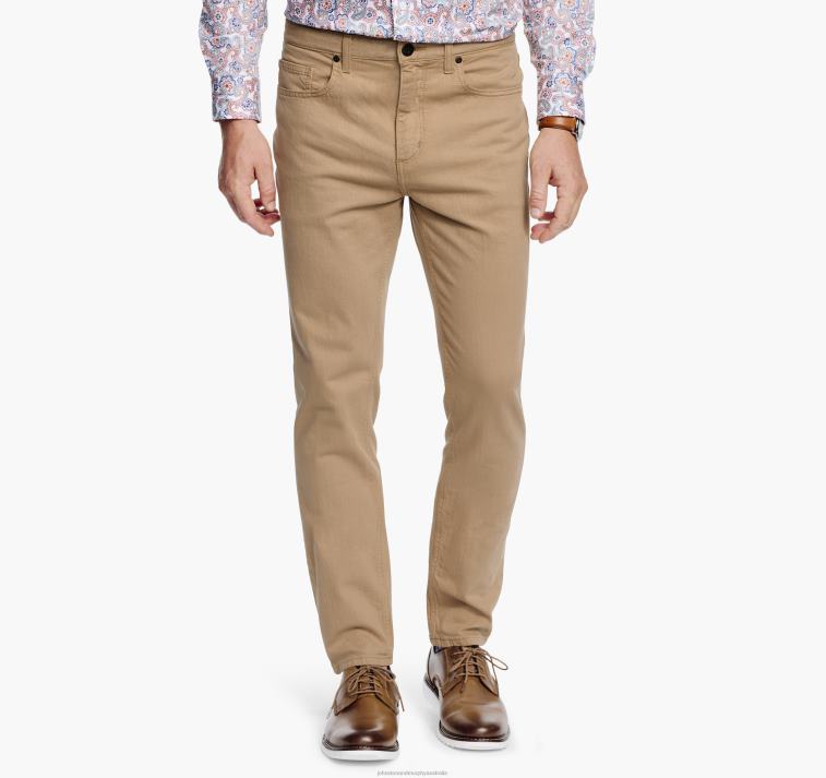 apparel_british_khaki_xb6rx564_johnston_murphy_men_overdyed_jeans.jpg Apparel British Khaki XB6RX564 Johnston & Murphy Men Overdyed Jeans - Image 1