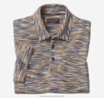 Apparel Brown/Blue XB6RX393 Johnston & Murphy Men Space-Dyed Polo