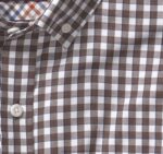 Apparel Brown Border Gingham XB6RX760 Johnston & Murphy Men Long-Sleeve Twill Checked Shirt - Image 2