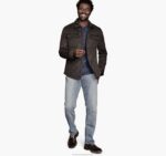 Apparel Brown XB6RX677 Johnston & Murphy Men Antique Cotton Shirt Jacket - Image 2