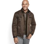 Apparel Brown XB6RX757 Johnston & Murphy Men Antique Cotton Jacket - Image 4