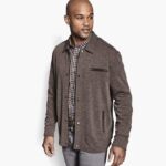 Apparel Brown XB6RX844 Johnston & Murphy Unisex Full Snap Jacket