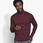 Apparel Burgundy XB6RX750 Johnston & Murphy Unisex Turtleneck Sweater
