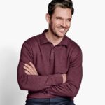 Apparel Burgundy XB6RX827 Johnston & Murphy Unisex Polo Sweater