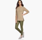 Apparel Camel XB6RX1305 Johnston & Murphy Women Side-Slit Pullover - Image 2